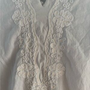 Embroidered White Tunic Top